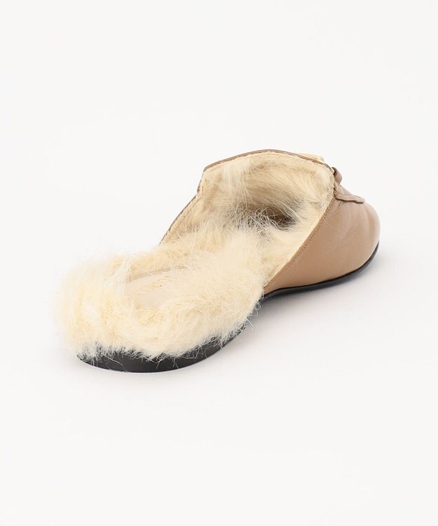 自由区 【CORSO ROMA】ファーローファー ミュール キャメル系