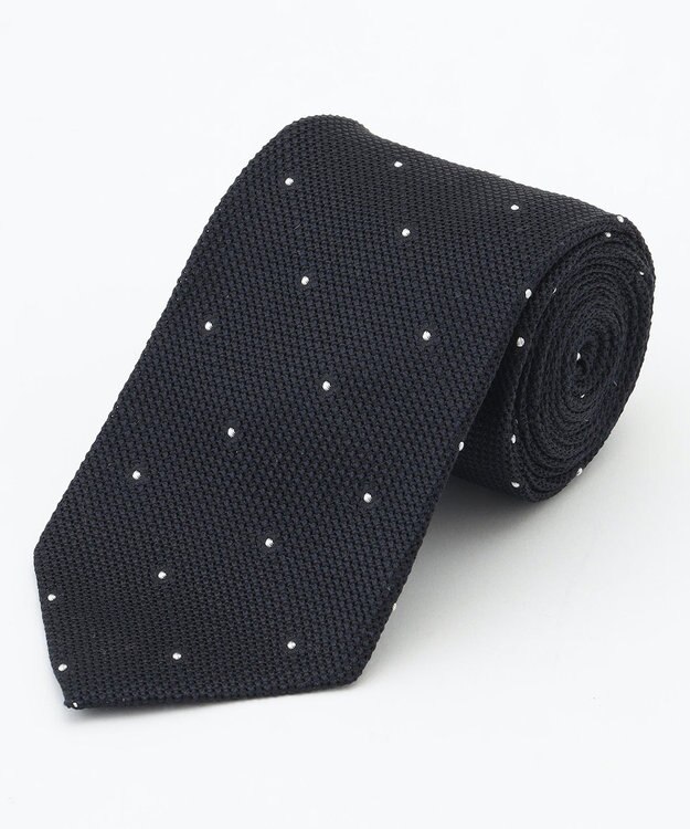 J.PRESS MEN 【JAPANESE SILK FRESCO TIE COLLECTION】ドット ネクタイ ネイビー系8