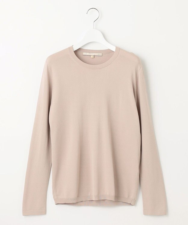 自由区 【XSサイズ～/洗える】レーヨンストレッチ プルオーバーニット ピンク系