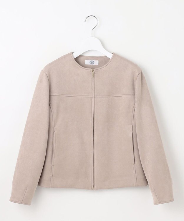 J.PRESS LADIES L スウェードダンボール ブルゾン グレージュ系