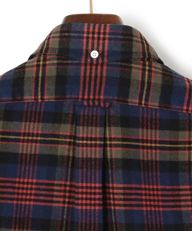 J.PRESS MEN マルチチェックコットンネルシャツ ネイビー系3