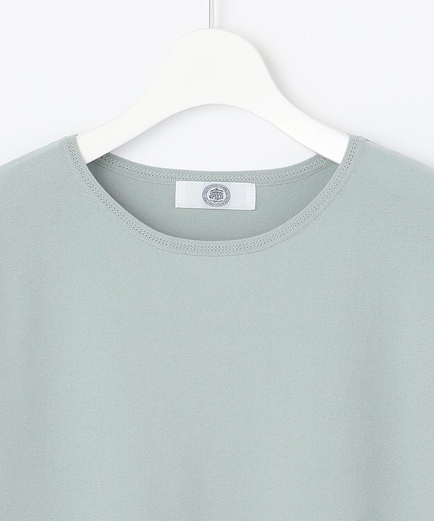 J.PRESS LADIES S 【洗える】 レーヨンエリートストレッチ ドルマンスリーブ ニット ライトグリーン系