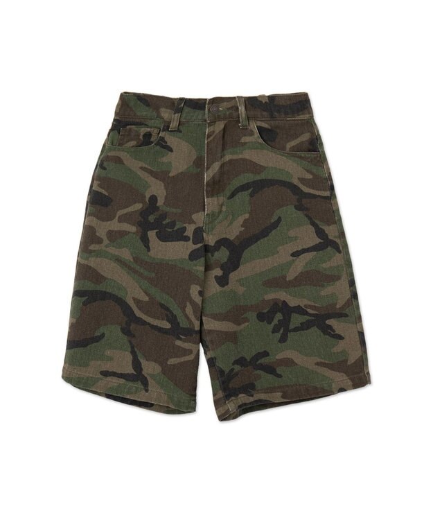 WEGO 【新色追加】ヴィンテージウォッシュデニムハーフパンツ 柄1