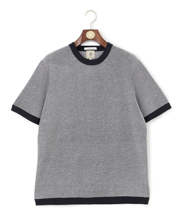 J.PRESS MEN 【HYBRID LINEN】ニットTシャツ ホワイト系1