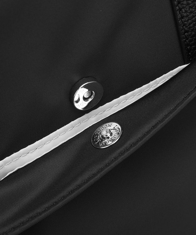 style code 【高密度ナイロン×レザー】ナイロンロングハンドルトートバッグ　軽量　大容量 BLK/SLV7692