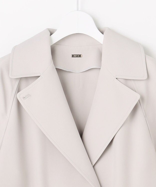 ANY SIS 【2WAY】エレカジストレッチミドルトレンチ コート ライトグレー