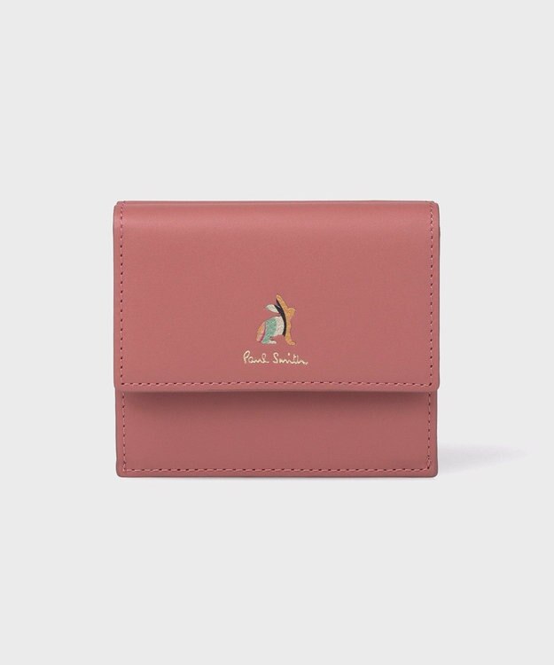 Paul Smith マーケトリースワールラビット 2つ折り財布 ピンク