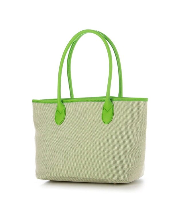 UNBILLION ペルケ perche / キャンバス・蛍光シープレザートートバッグ グリーン