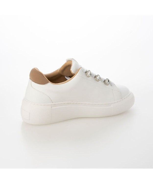 MODE ET JACOMO <MODE ET JACOMO>厚底ビジュースニーカー ホワイト