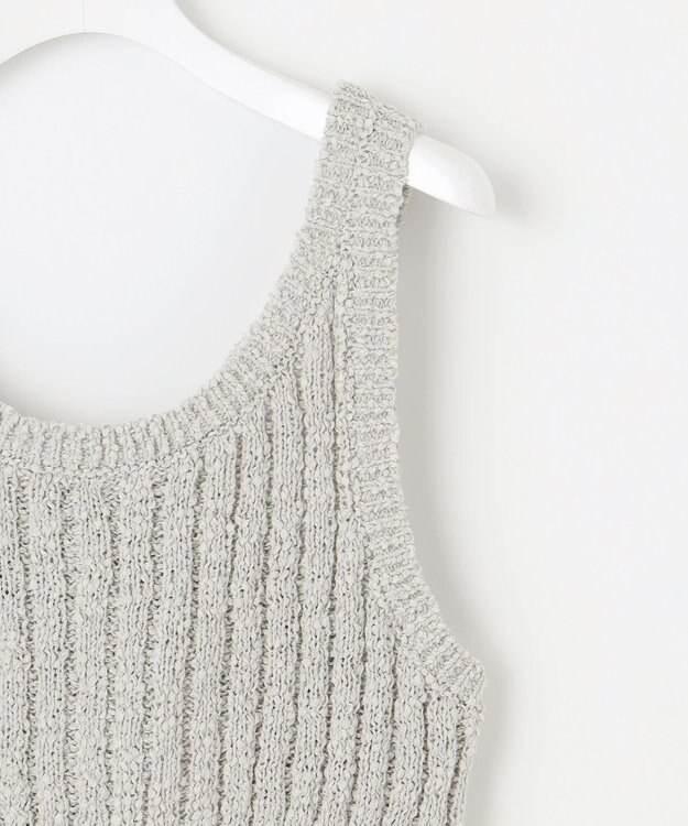 23区 【SLOW/一部店舗限定】リボンヤーン ニット ビスチェ ライトグレー系