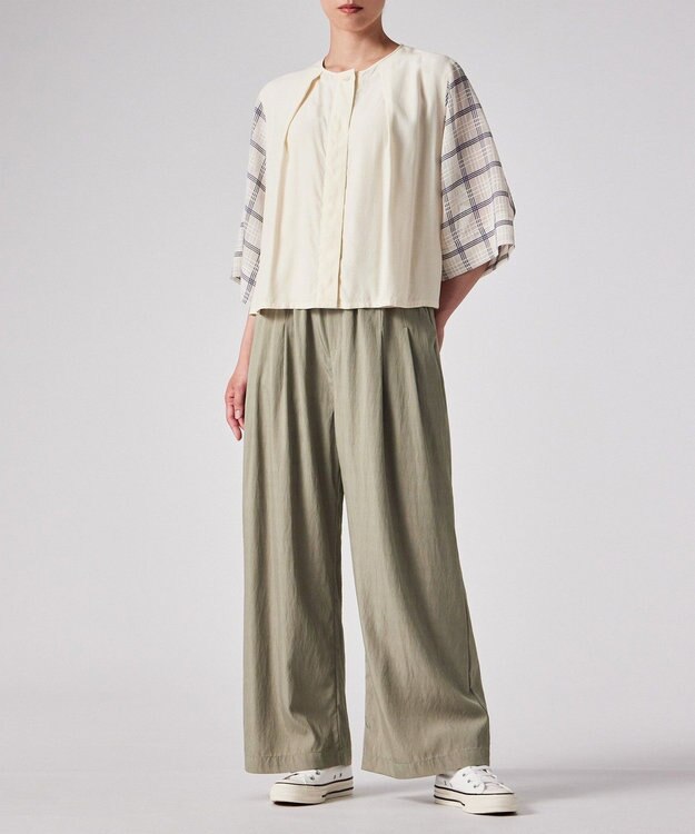 Paul Smith シアー チェック ブラウス エクリュ