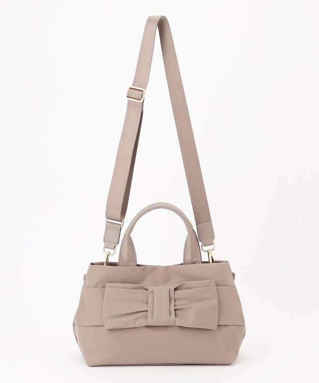 TOCCA TIED RIBBON NYLONBAG バッグ ベージュ系
