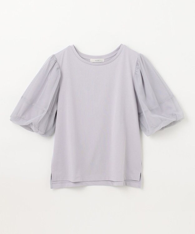 ANY チュールコンビパフスリーブプルオーバー グレー