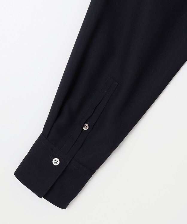 組曲 L シフォンツイルラッフル ブラウス ネイビー系