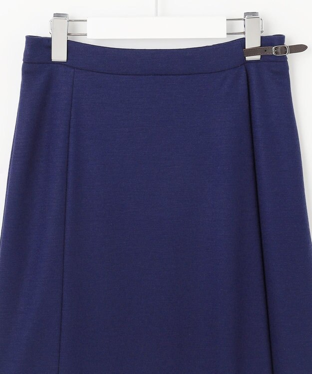 J.PRESS LADIES S 【洗える】ウールスムース スカート ブルー系