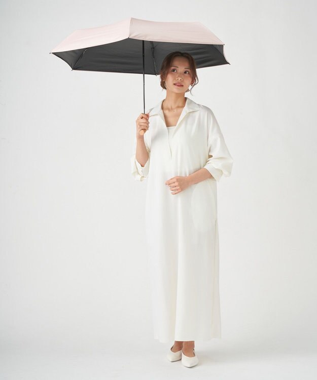 MOONBAT 【Pitaa】マグネット 無地 晴雨兼用日傘 折りたたみ傘 遮光率100%/UVカット率100%/UPF50+/遮熱効果/撥水加工/55cm ピンク