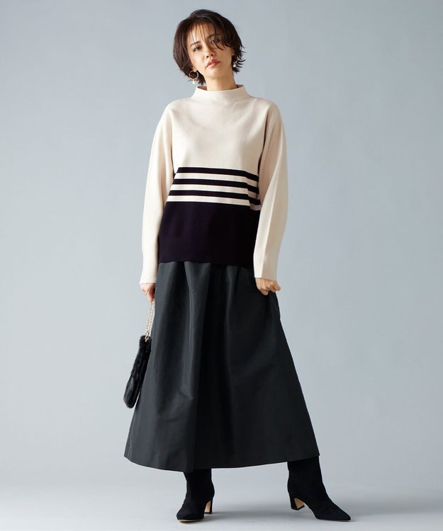 自由区 【撥水加工・洗える】エコタフタ スカート ブラック
