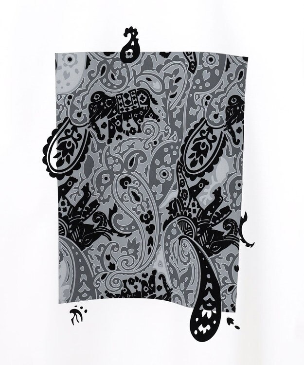 JOSEPH HOMME 【HIGH GRADE LINE】オリエンタルプリント　クルーネックTシャツ ホワイト系