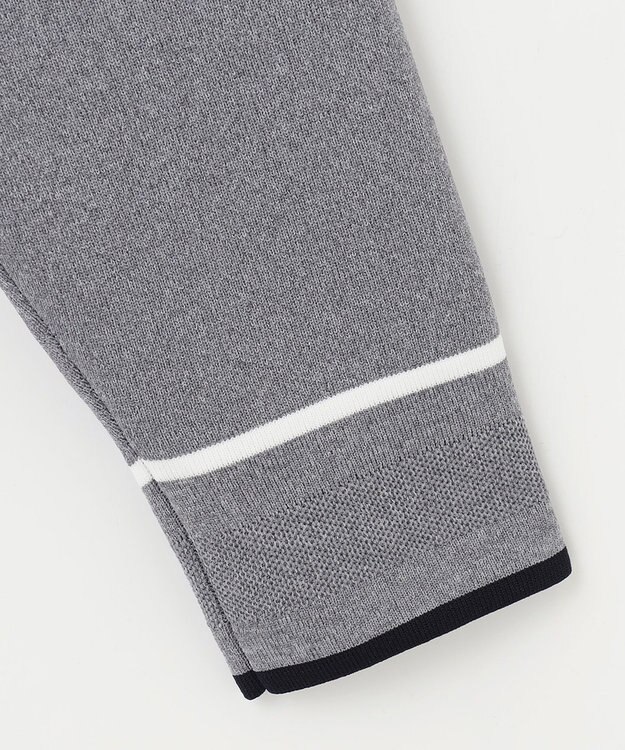 23区GOLF 【MEN】ハーフジップ ニットソー ライトグレー系