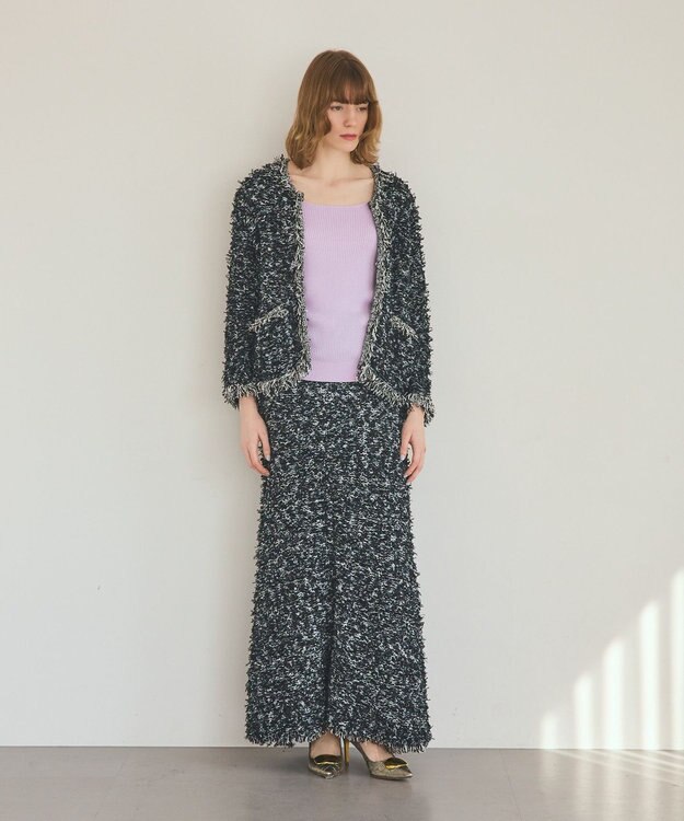 GRACE CONTINENTAL 綿カシミヤインナートップ ラベンダー