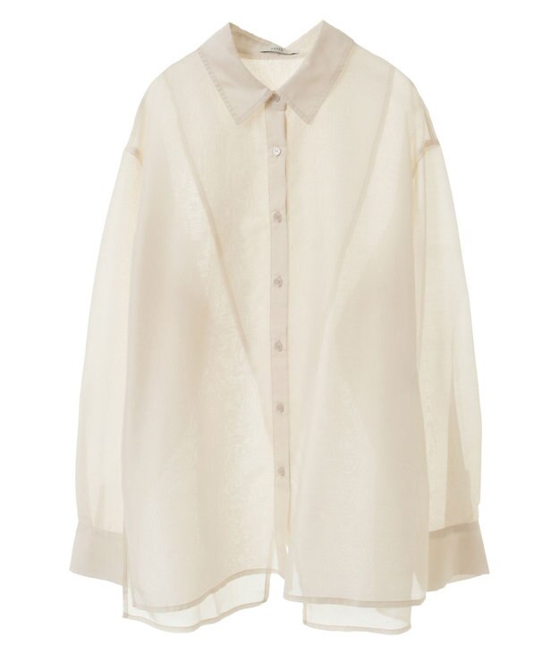 earth music&ecology バックスリットシアーシャツ Off White