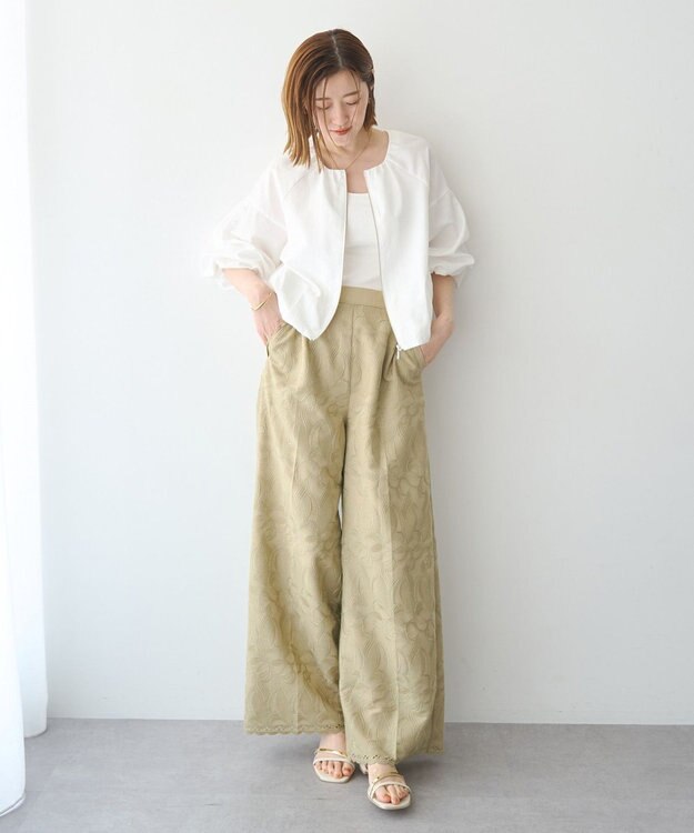 YECCA VECCA ホイップスリーブZIPジャケット Off White