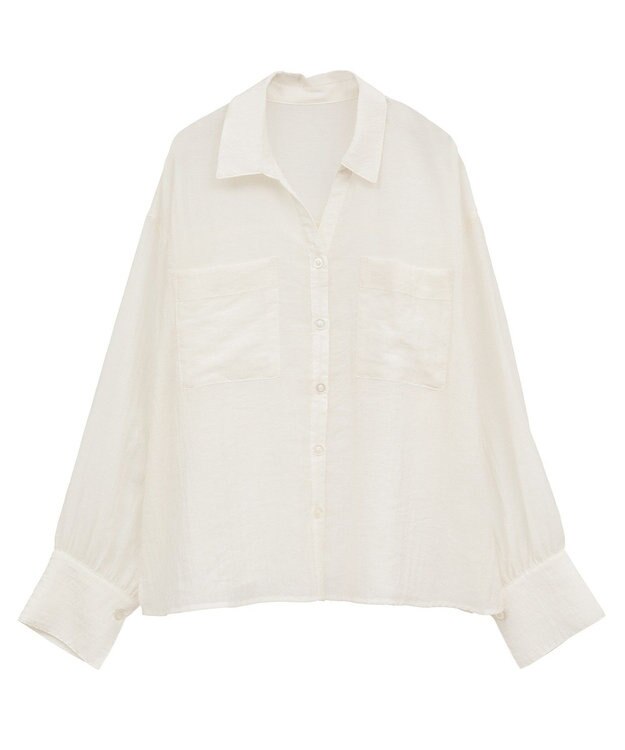 CRAFT STANDARD BOUTIQUE シアーシャツ White