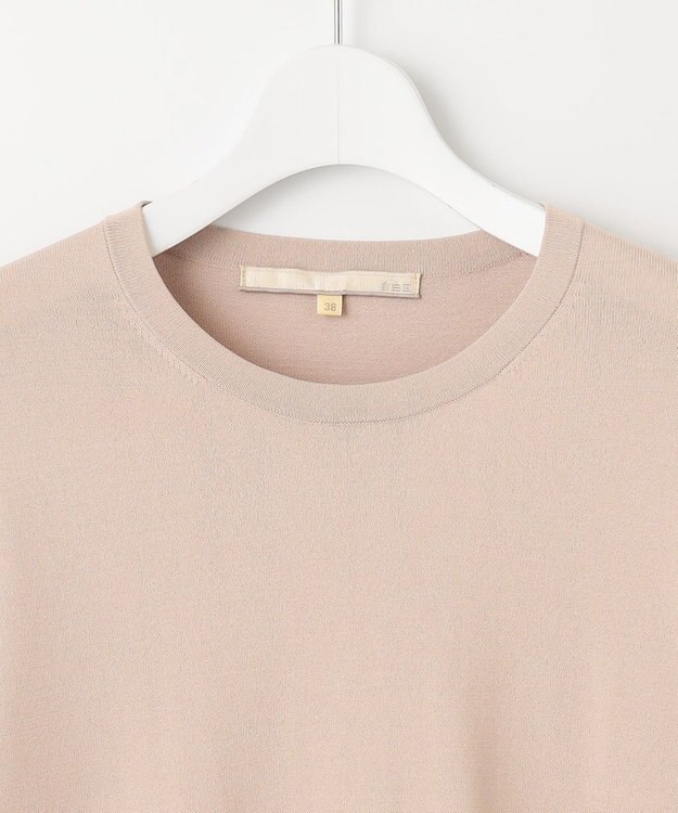 自由区 【XSサイズ～/洗える】レーヨンストレッチ プルオーバーニット ピンク系