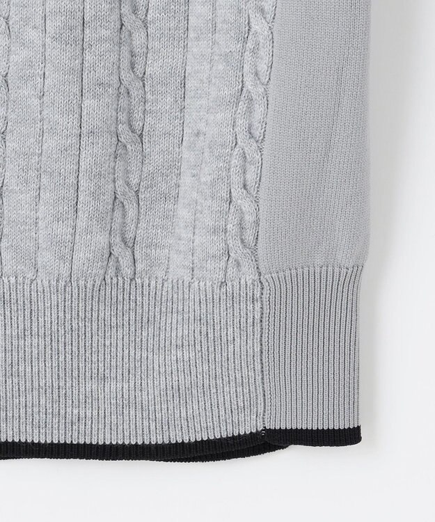 23区GOLF 【MEN/キングサイズ】ストレッチ カラーニット ライトグレー系