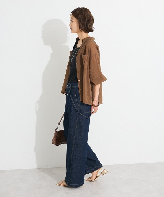 CRAFT STANDARD BOUTIQUE シアーシャツ Brown