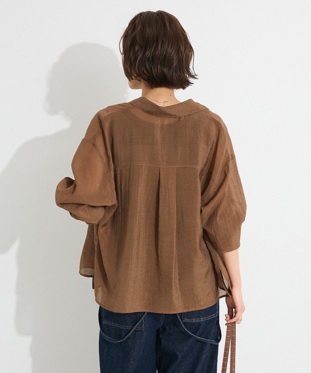CRAFT STANDARD BOUTIQUE シアーシャツ Brown
