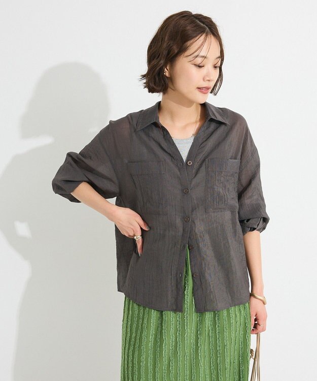 CRAFT STANDARD BOUTIQUE シアーシャツ Charcoal Gray