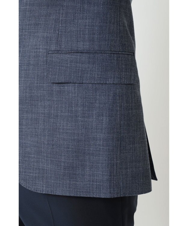 DAKS ウールコットンダークブルージャケット ブルートパーズ