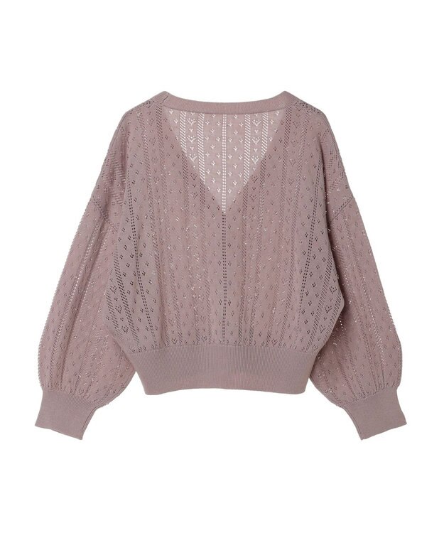 earth music&ecology キラキラボタンハートカーディガン Pink