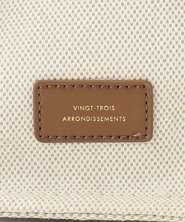 23区 【先行予約】ストライプキャンバス トートバッグ ベージュコンビ