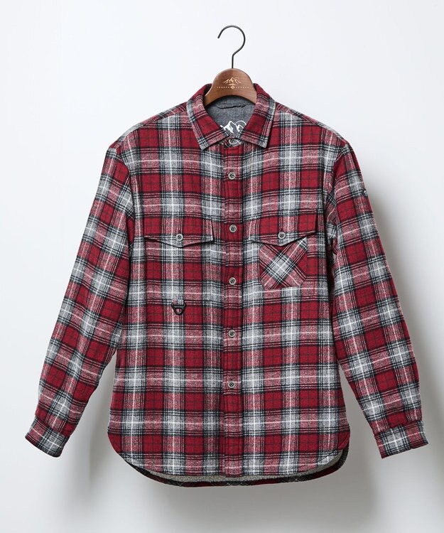 JOSEPH ABBOUD MOUNTAIN オーガニックラフィーネル ボアインナー シャツ ワイン系4