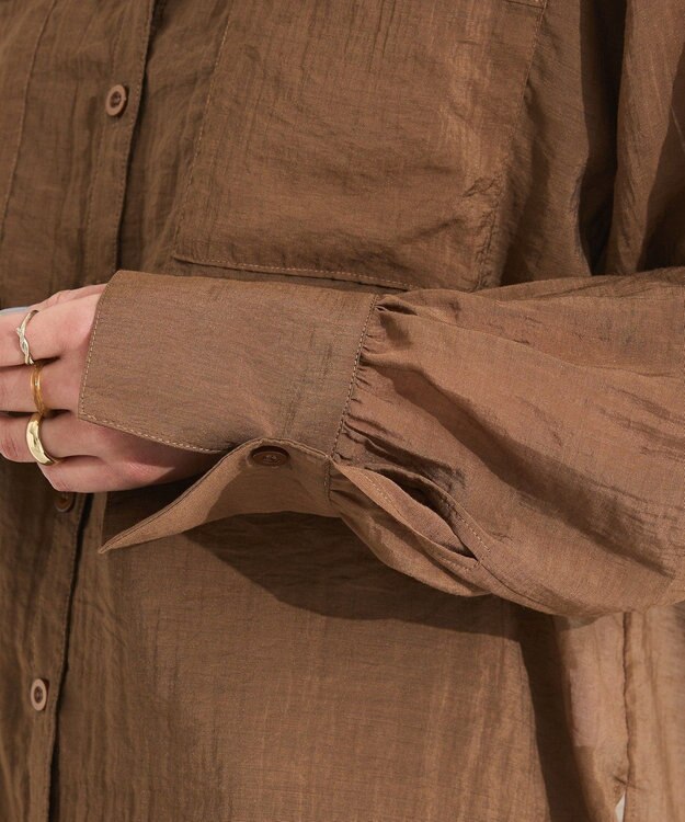 CRAFT STANDARD BOUTIQUE シアーシャツ Brown