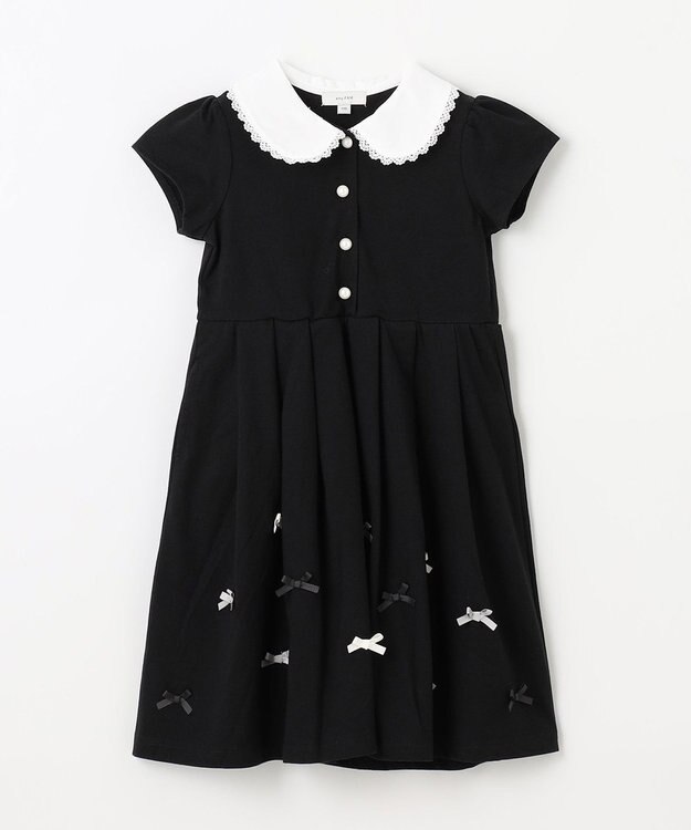 ANY KIDS 襟付き きちんと ワンピース ブラック