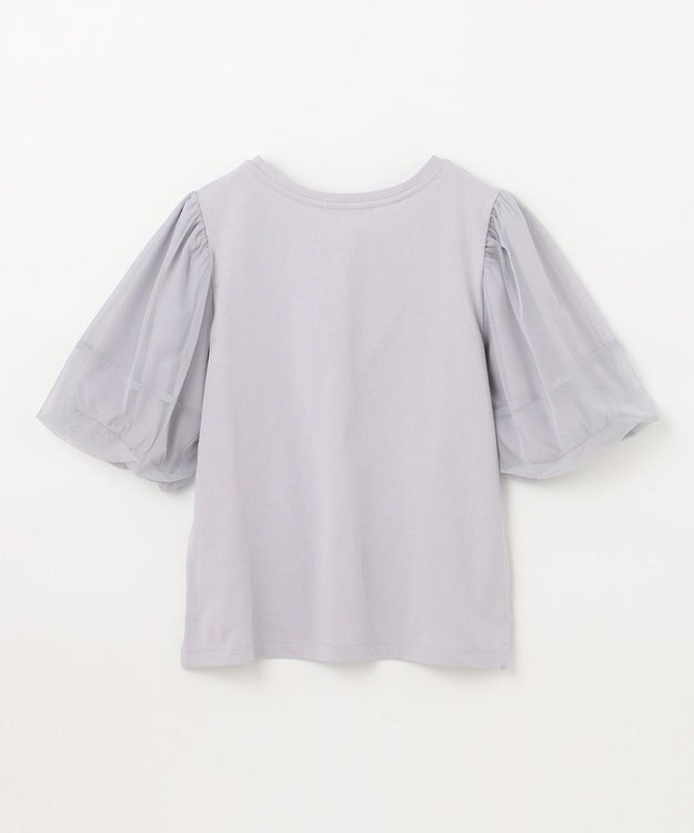 ANY チュールコンビパフスリーブプルオーバー グレー