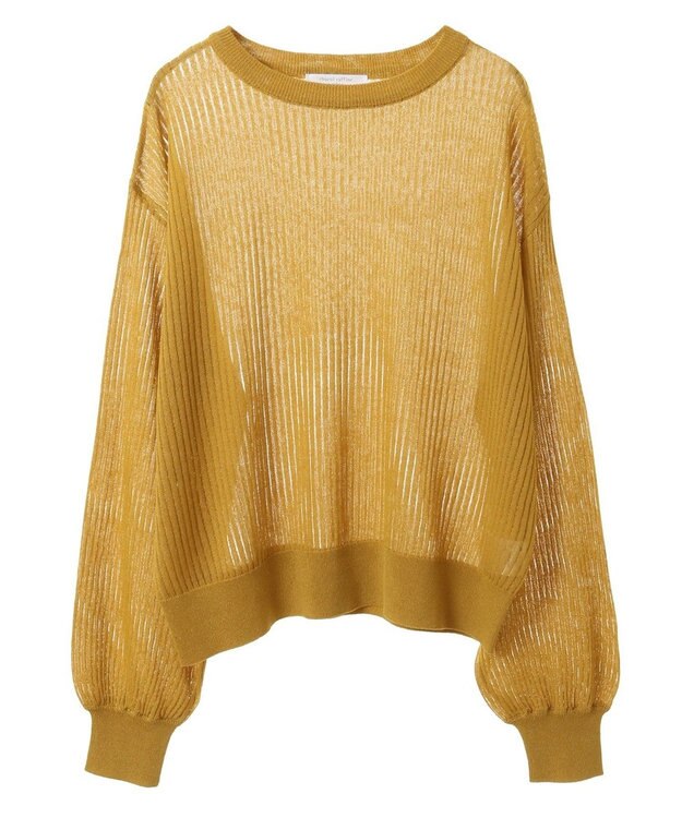 Green Parks ラメシアーリブニットプルオーバー Light Green