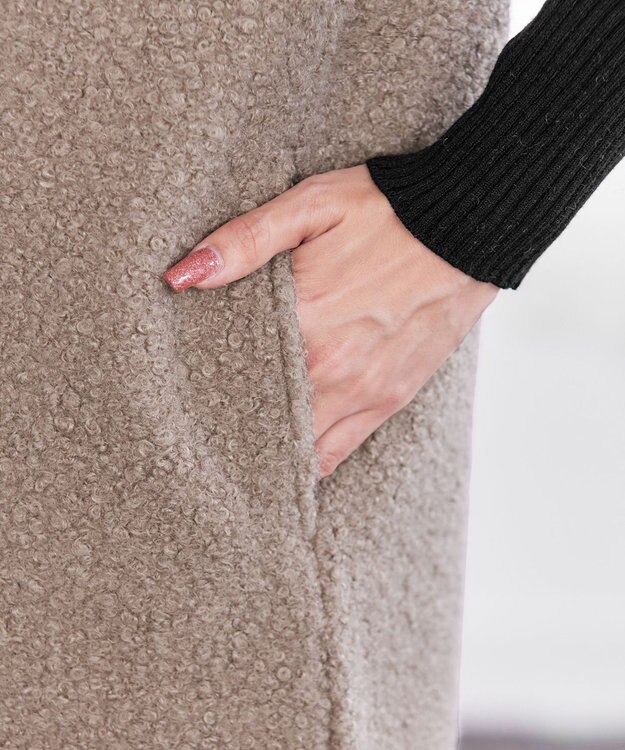 Tiaclasse ボアジャンパースカート ワンピース モカ