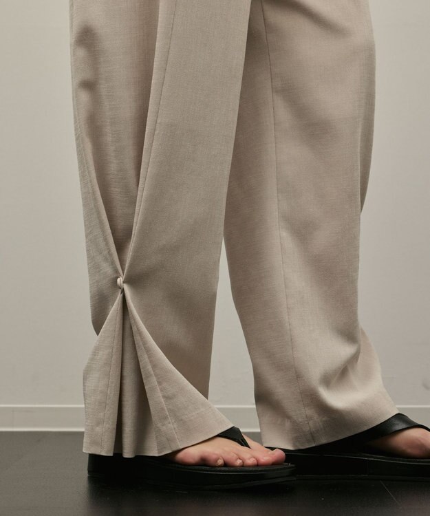 GRACE CONTINENTAL トリアセサイドラインパンツ ベージュ