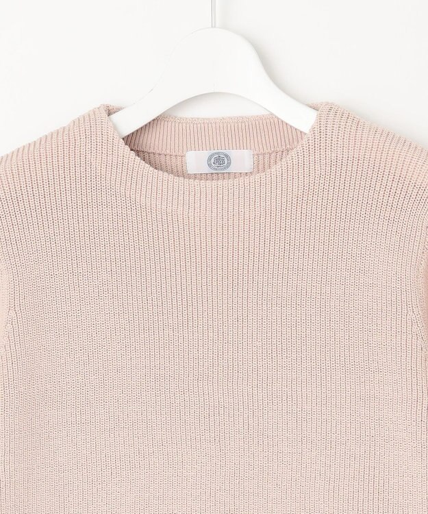 J.PRESS LADIES L 【洗える】CLEAR COTTON BLEND カラーブロック ニット ピンク系1