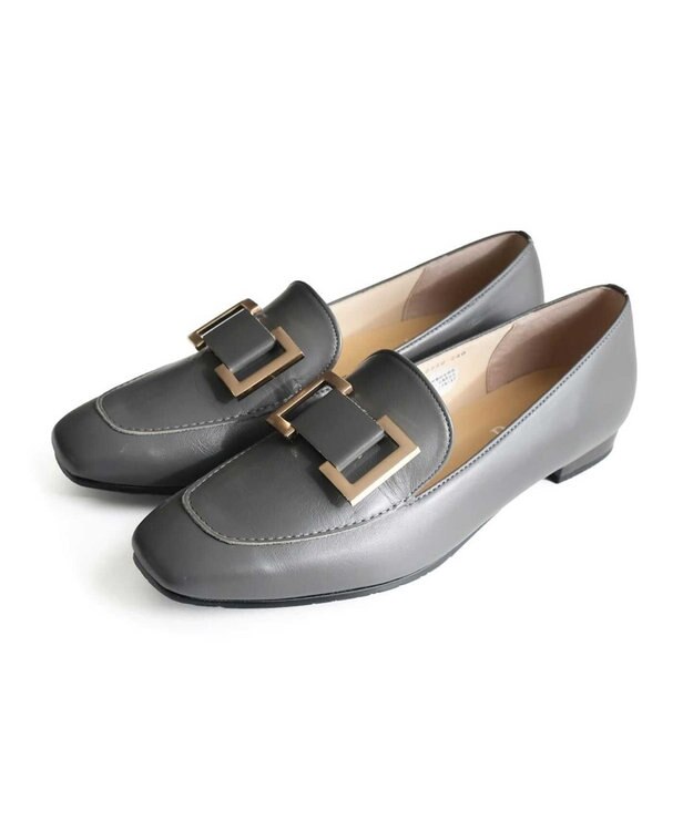 Pointer 日本製 国産牛革ローファー グレー