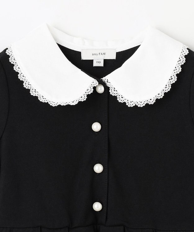 ANY KIDS 襟付き きちんと ワンピース ブラック