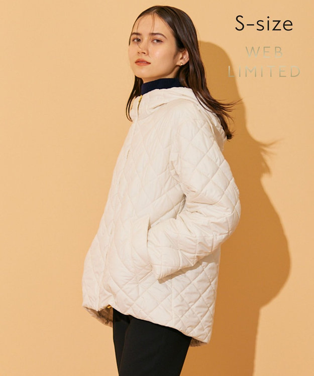 BEIGE， 【WEB限定・S-size】EIGER / キルトパーカー Ecru