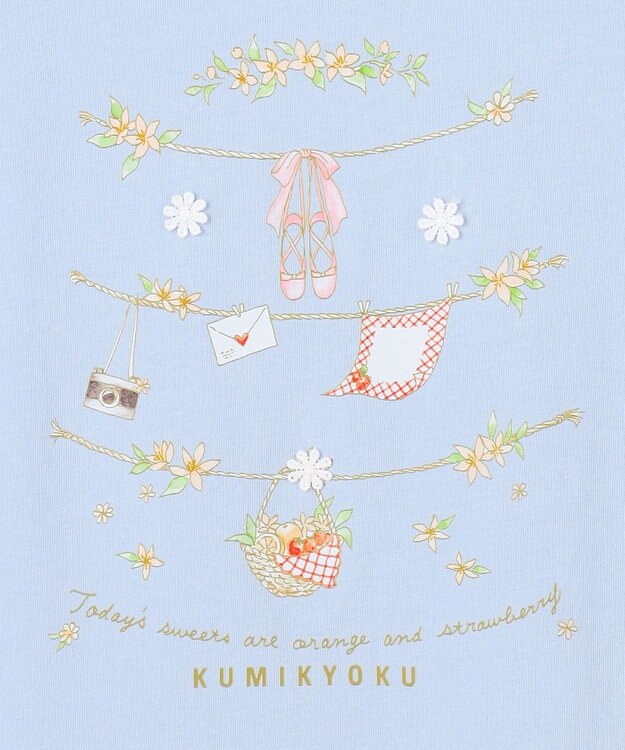 組曲 KIDS 【150-160㎝】 フルーティーブリーズTシャツ ブルー