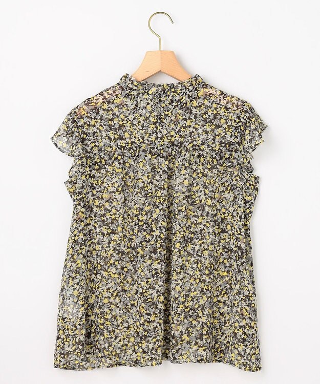 組曲 【先行予約】インプレッションフラワープリント フリルブラウス イエローフラワー系