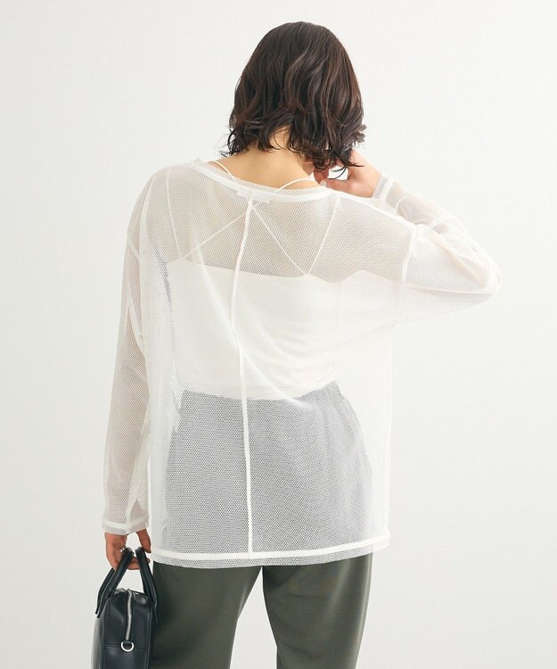 Green Parks メッシュカットプルオーバー White