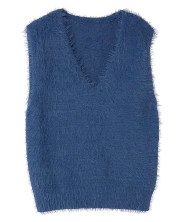 Green Parks ・Ｐｅｔｉｔ　Ｆｌｅｕｒ　シャギーニットベスト Blue